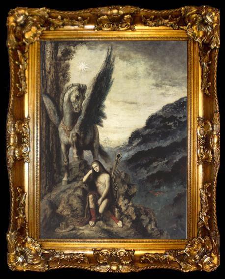 framed  Gustave Moreau The Travelling Poet (mk19), ta009-2